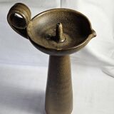 Large candle stick in ART CERAM sandstone from the 70s