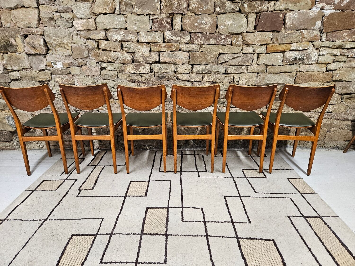 Set of 6 danish chairs 1960