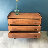 Vintage chest of drawers with compass feet