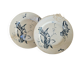 Pair of earthenware dishes from Gien, Iris model, 28 cm