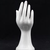 White ceramic, doilies, Ring Sizer, hand