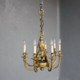 Louis XVI style gilt bronze chandelier
