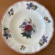 6  grandes assiettes creuses anciennes en faïence de Sarreguemines