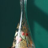 Liquor decanter - cherry decoration - art nouveau - Legras