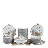 Bernardaud Limoges table service, "Hong-Kong" model, 53 pieces, 20th century.