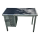 Vintage green metal industrial desk – 1950s