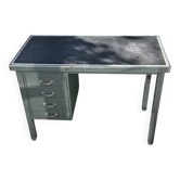 Vintage green metal industrial desk – 1950s