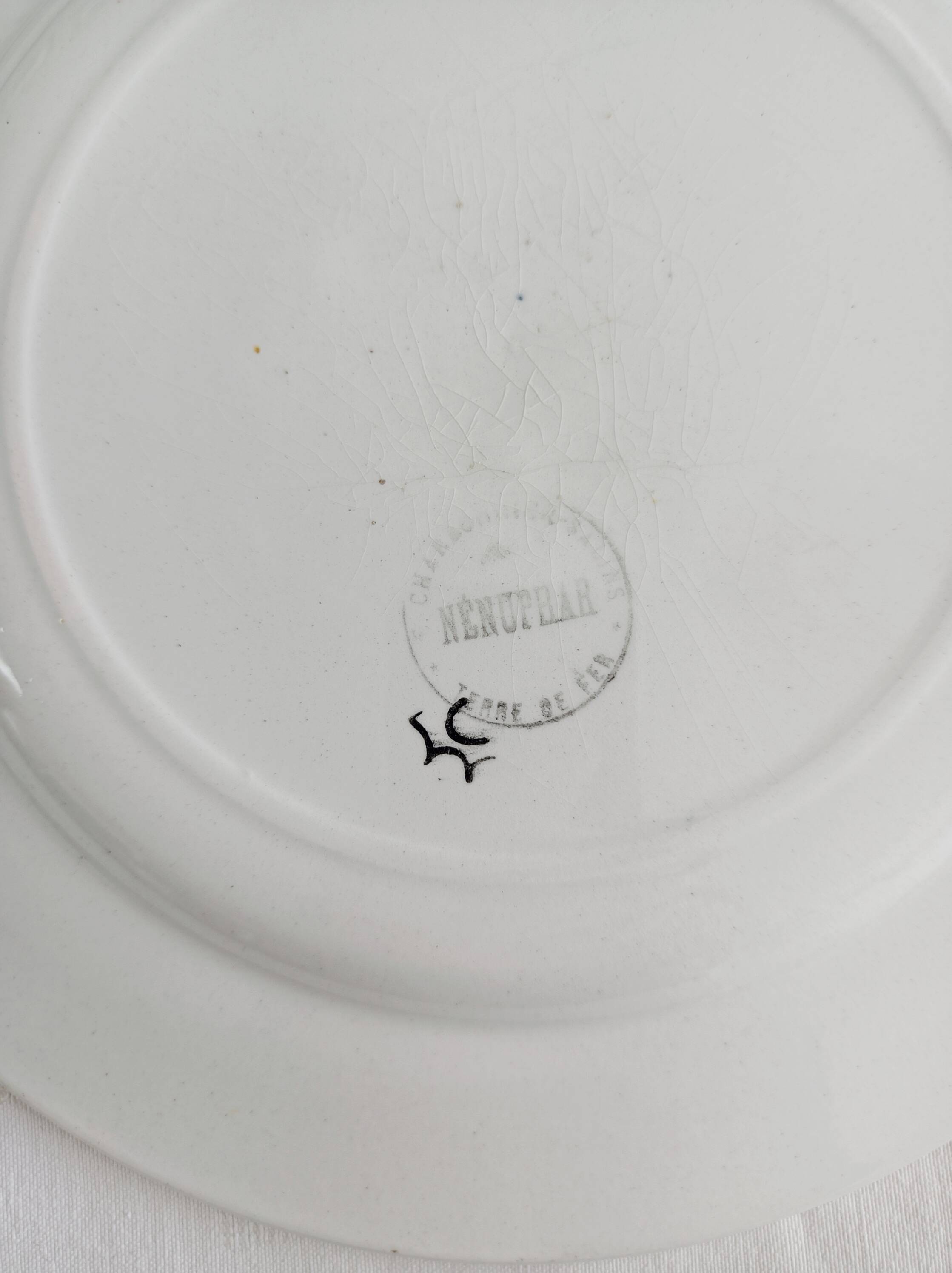 Set of 2 Salins flat plates, water lily