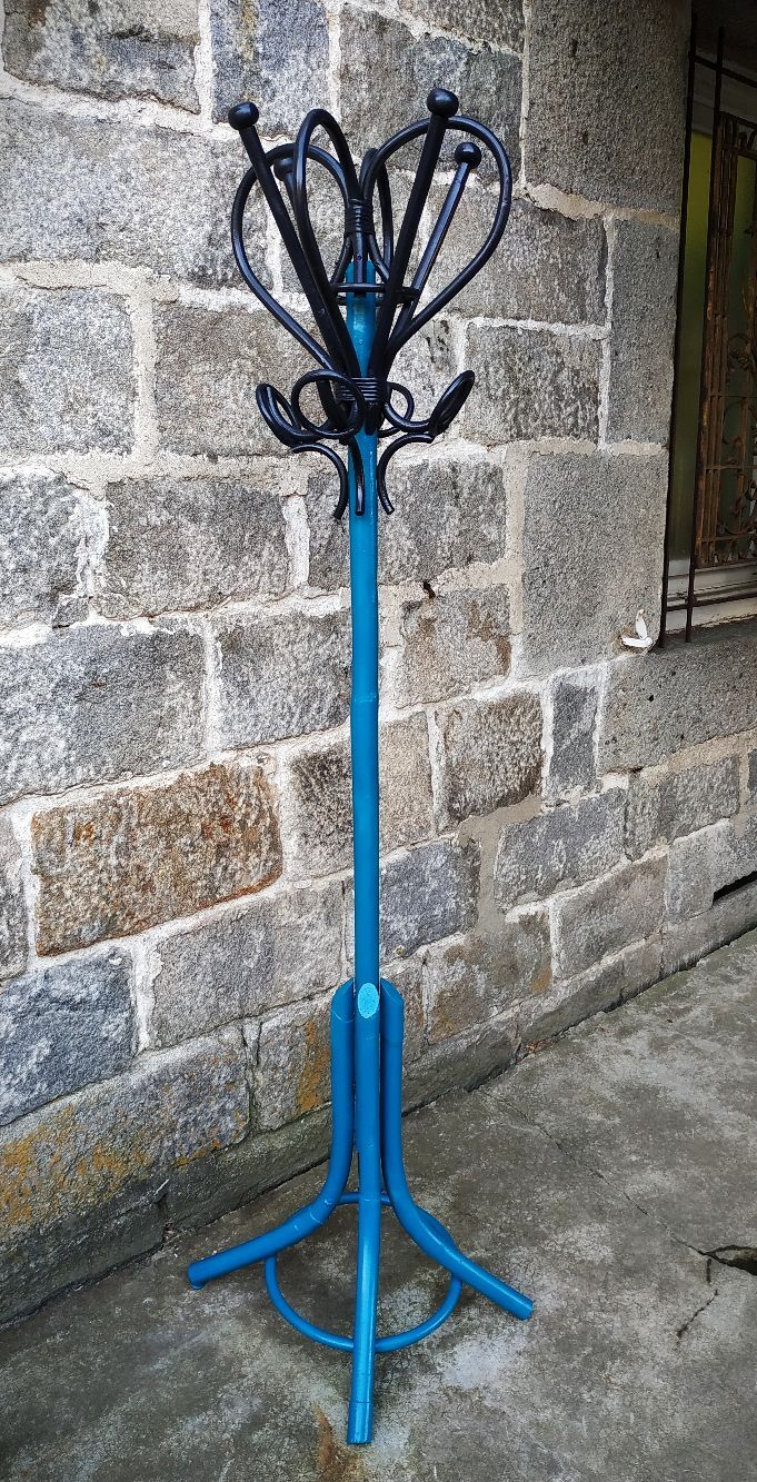 Painted parrot coats door