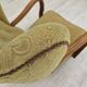 1960s, Danish armchair, light green furniture velour, beech wood.