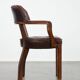 Brown cowhide leather Chesterfield desk/dining/side chair in English style