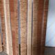 Three-panel screen in natural fibre