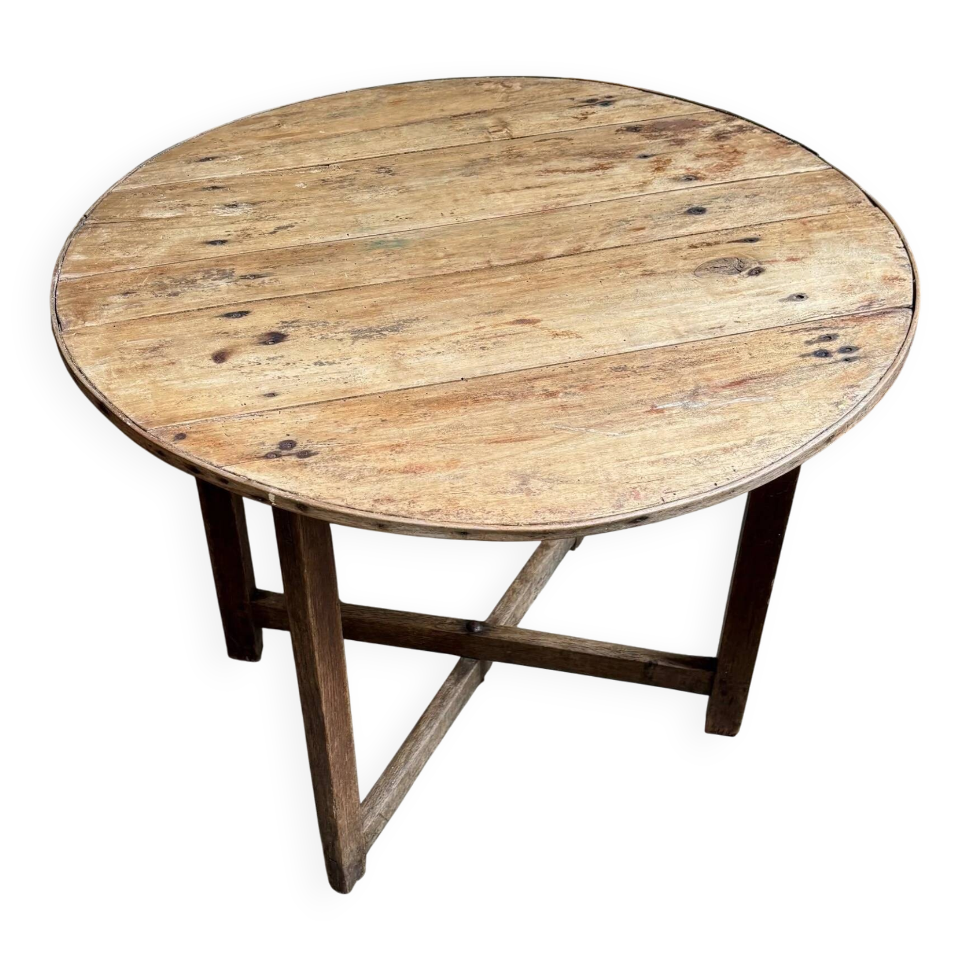 Folding side table in wood ⌀ 81 cm