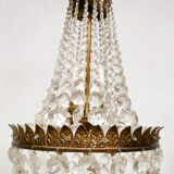 Vintage Belgian gold gilded chandelier ‘petit luxury’