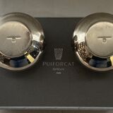 Set of three pieces pepper bowl, salt shaker pepper mill Puiforcat Paris