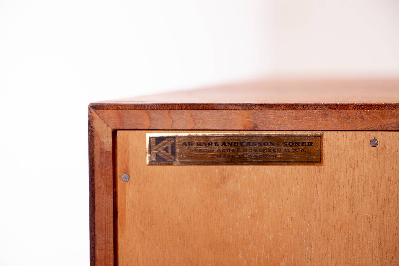 Large double chest of drawers, 8 drawers, in teak by Borge Mogensen 1960.