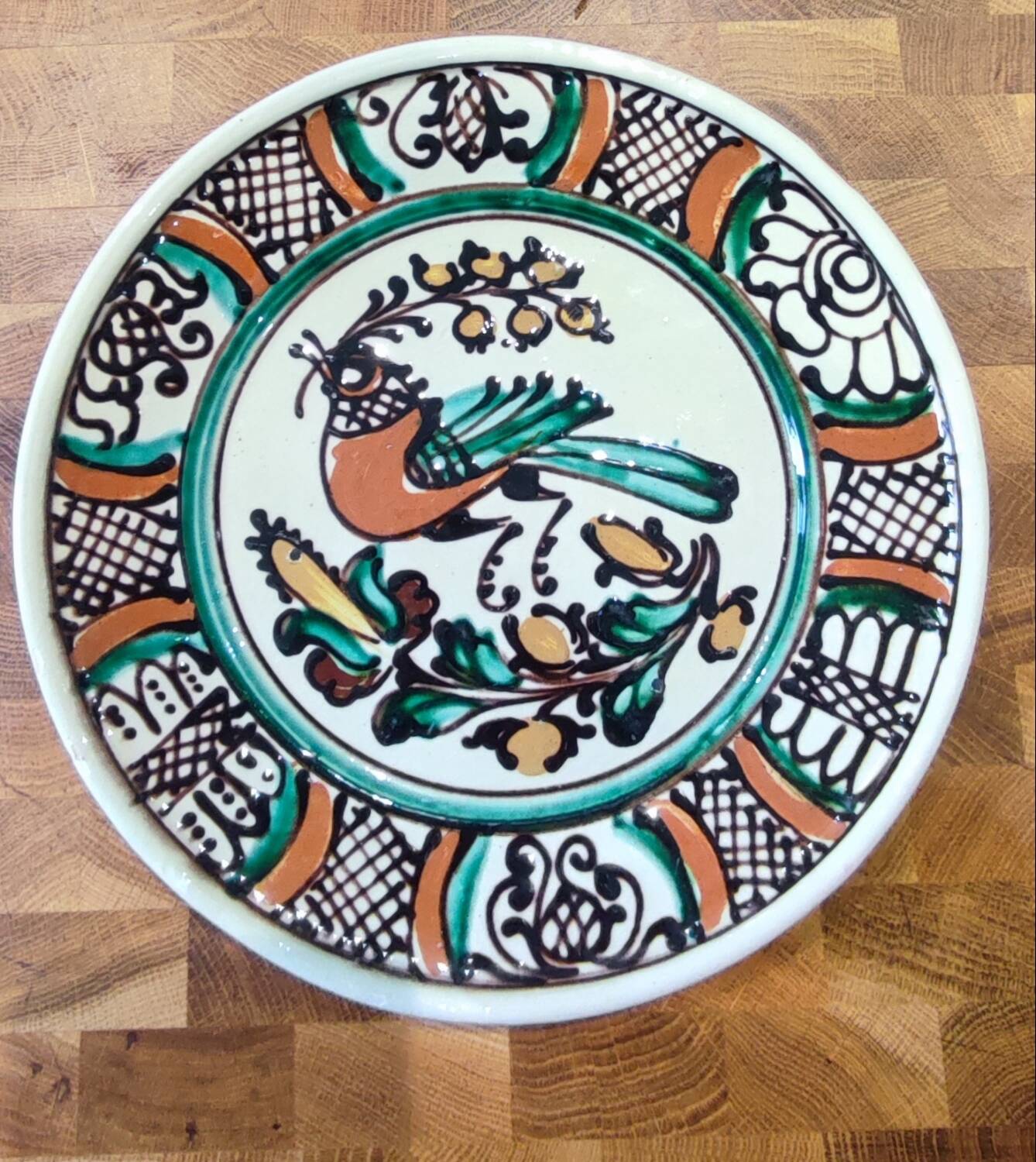 Korond pottery ceramic plate