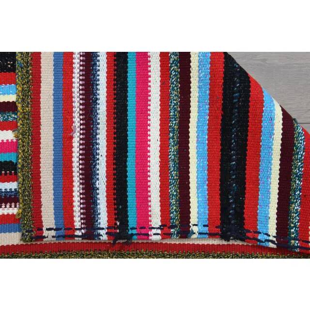 Tapis vintage turc Oushak fait main en laine et coton, années 1970