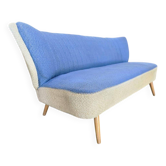 Vintage blue and white armchair/sofa/couch