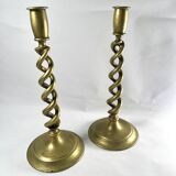 Pair of brass candlesticks