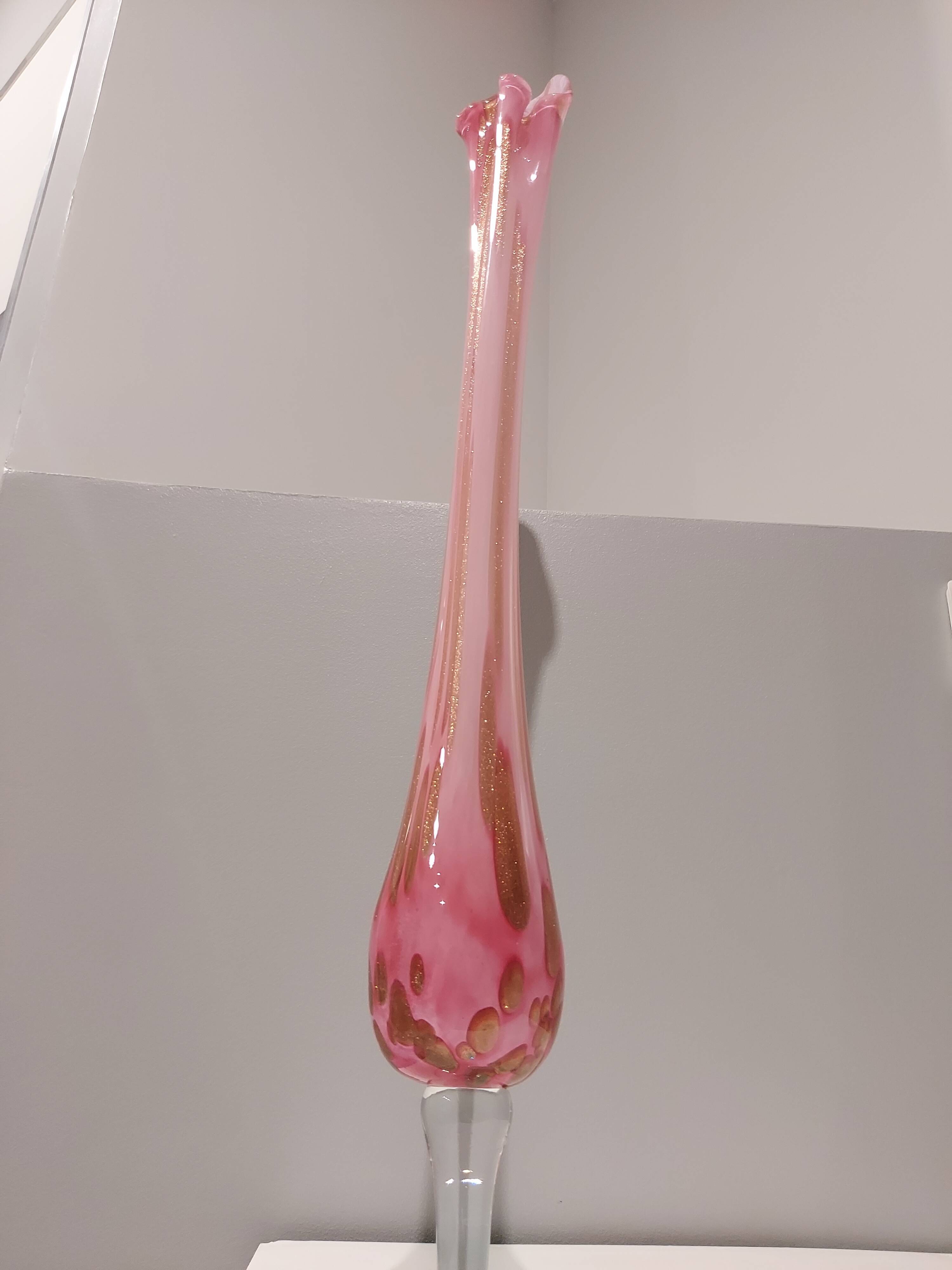 Soliflore in blown glass of art Eze