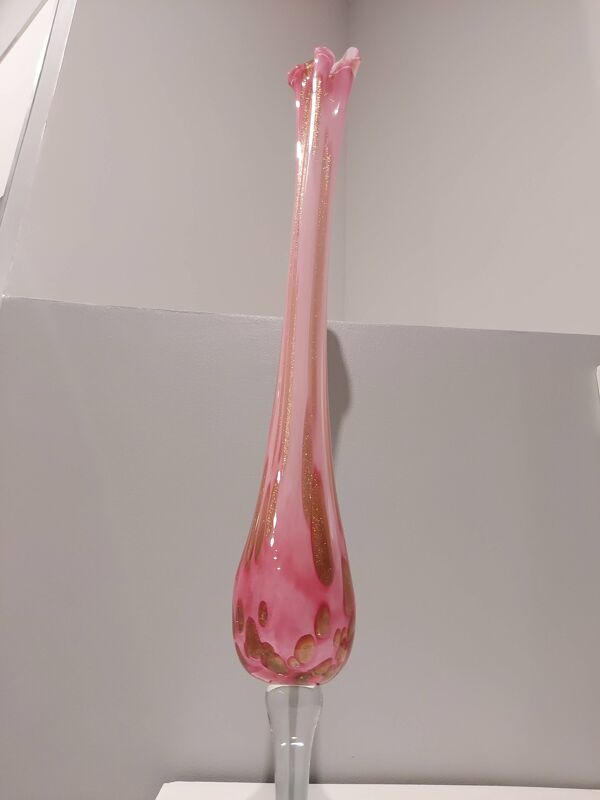 Soliflore en verre soufflé d'art Eze