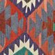 6x7 Kilim Multicolor Geometric Style Anatolian Kilim Rug, 166x230 Cm