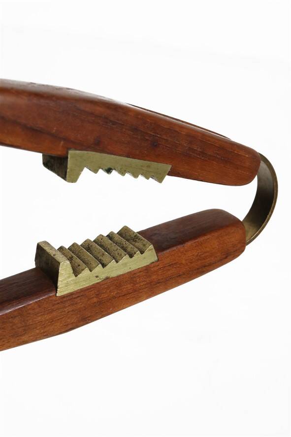Mid-century Poul Knudsen nutcracker / teak / brass / 1960s / Danish modern design
