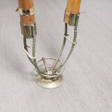 Indoor rotating plant holder 1960 bamboo and brass