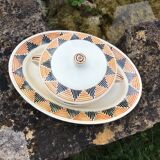 Table service faience badonviller décor etoile