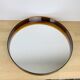 Round mirror Syla 710 amber rim, vintage 70's