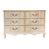 Commode double jaune pale