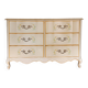 Commode double jaune pale