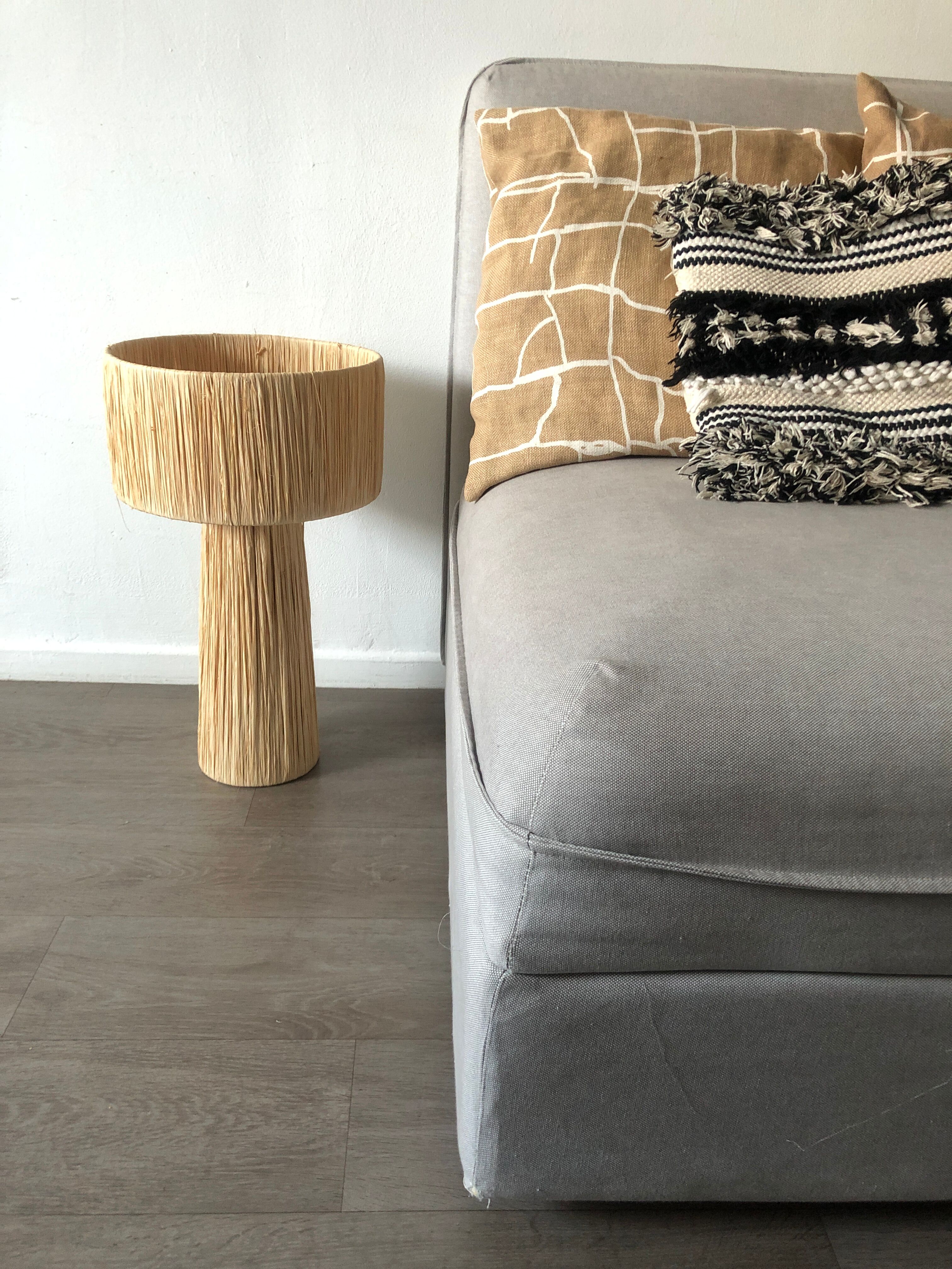 Lampadaire raphia naturel