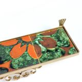 Unique Wall Shelf With Ceramic Tiles By Ditta Abrhamova, Czechoslovakia 196