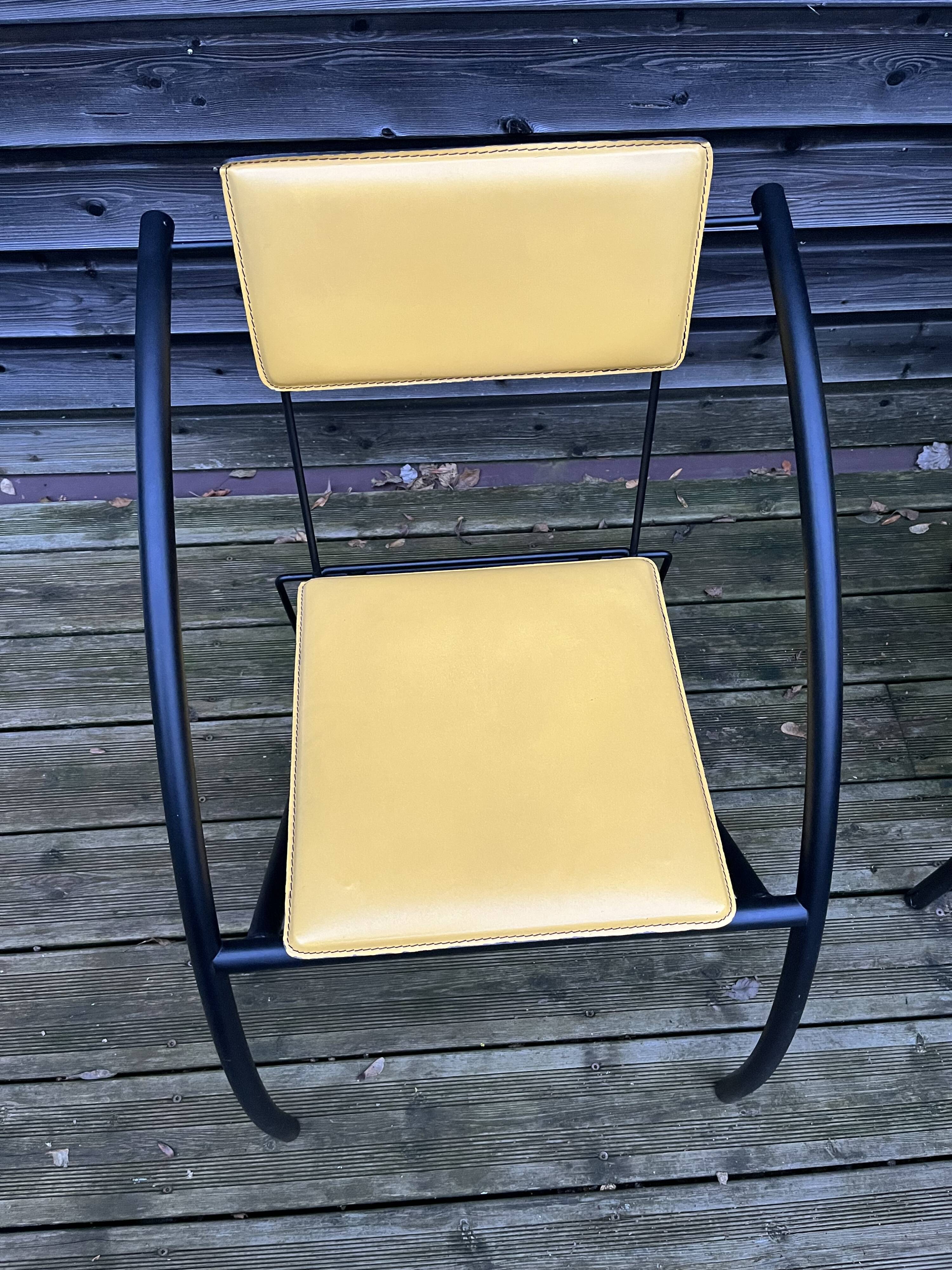 Minimalist style leather chairs