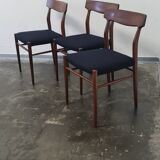 Set of 3 teak dining chairs
