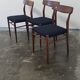 Ensemble de 3 chaises de salle à manger en teck