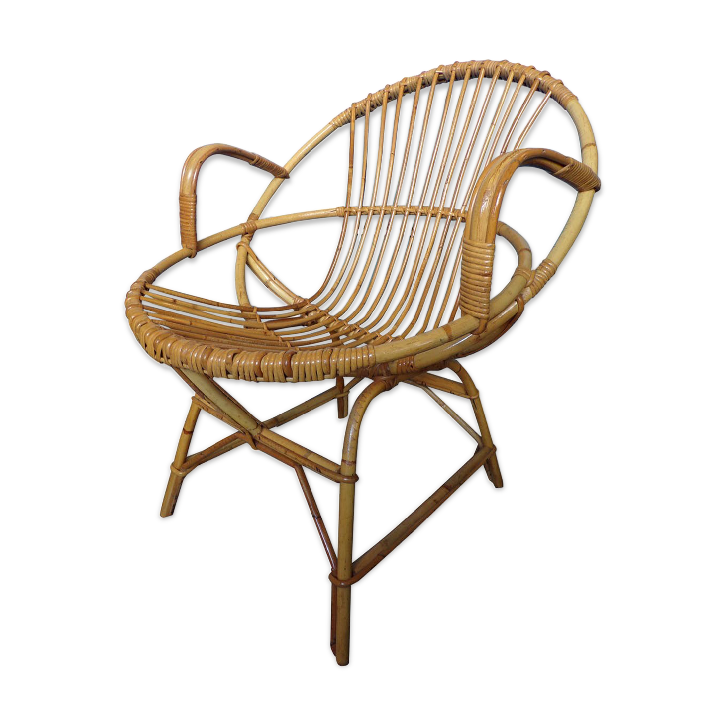 Vintage wicker basket chair