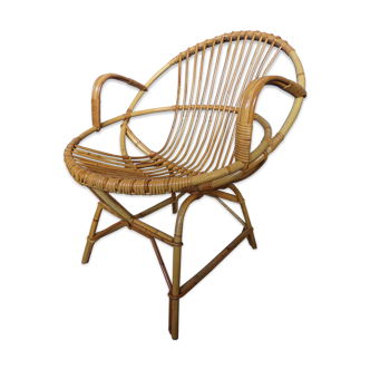 Vintage wicker basket chair
