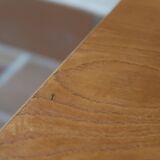 Scandinavian coffee table in ribbed wood