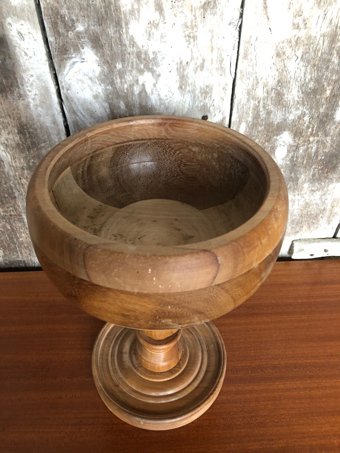 Old turned wood cutting