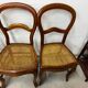 Lot de 4 chaises en cannage et bois Louis Philippe