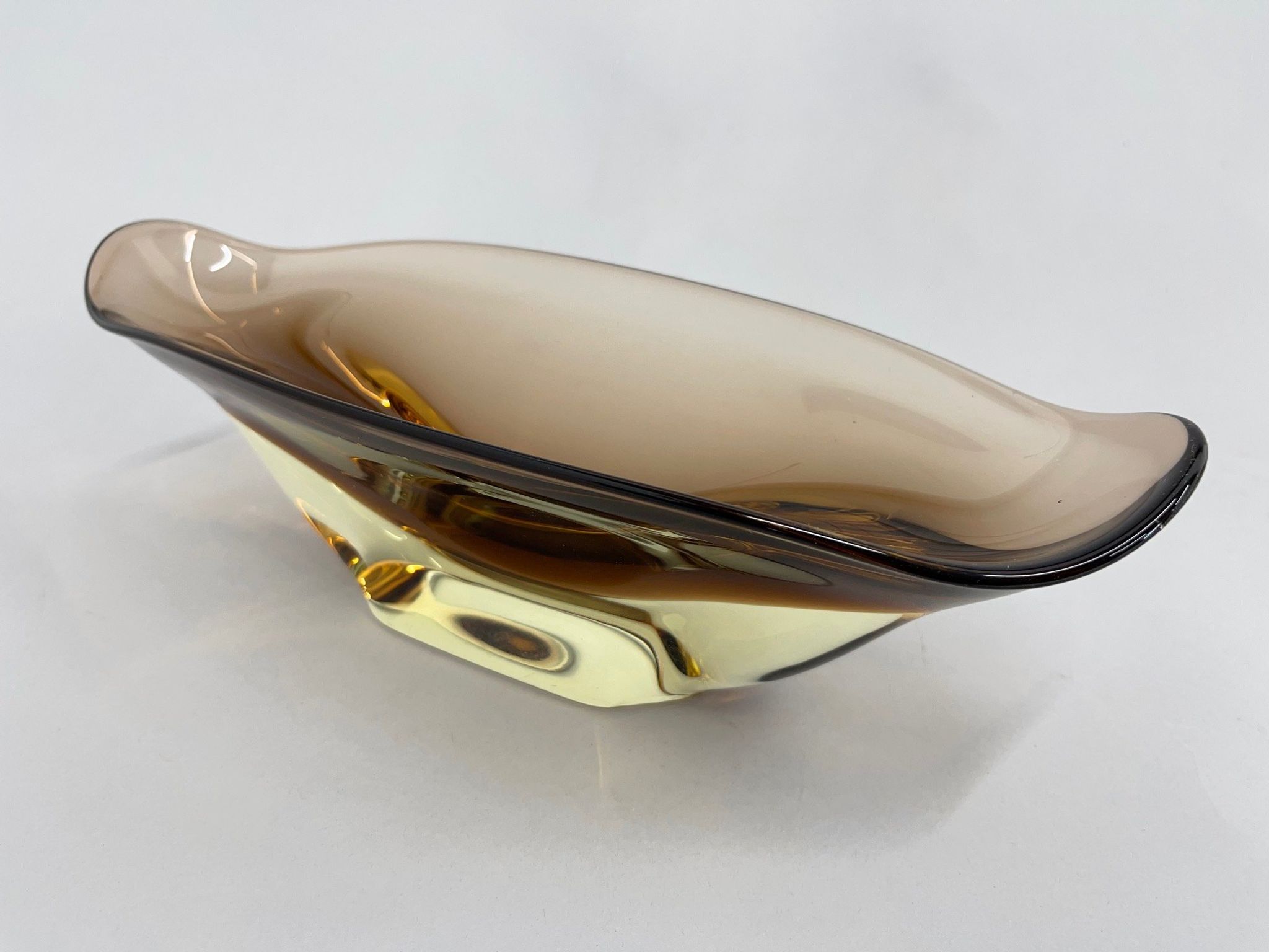 Set of Art Glass Bowl and Ashtray by designer Josef Cvrček, 1960's
