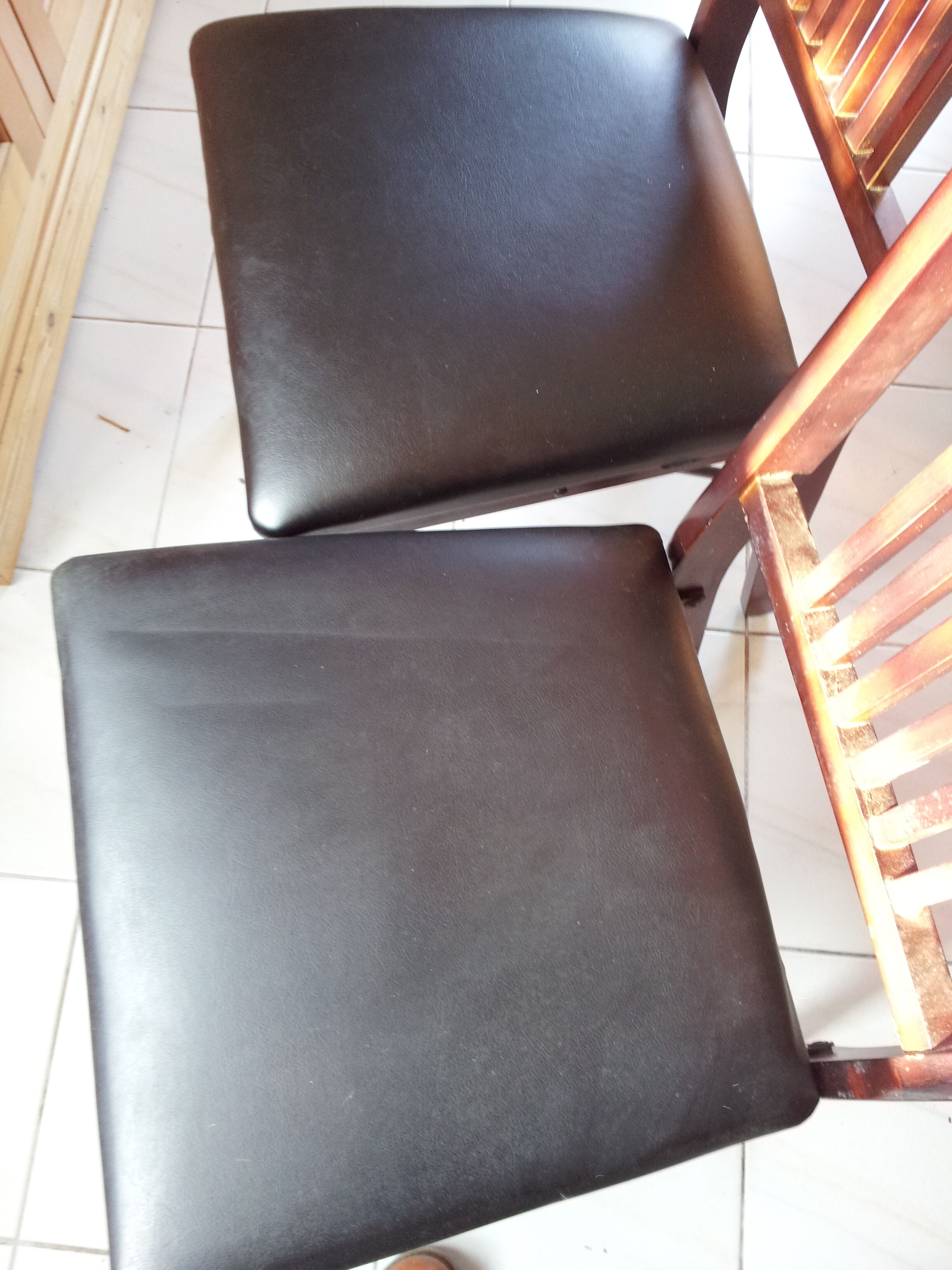 Series of three chairs folding vintage
