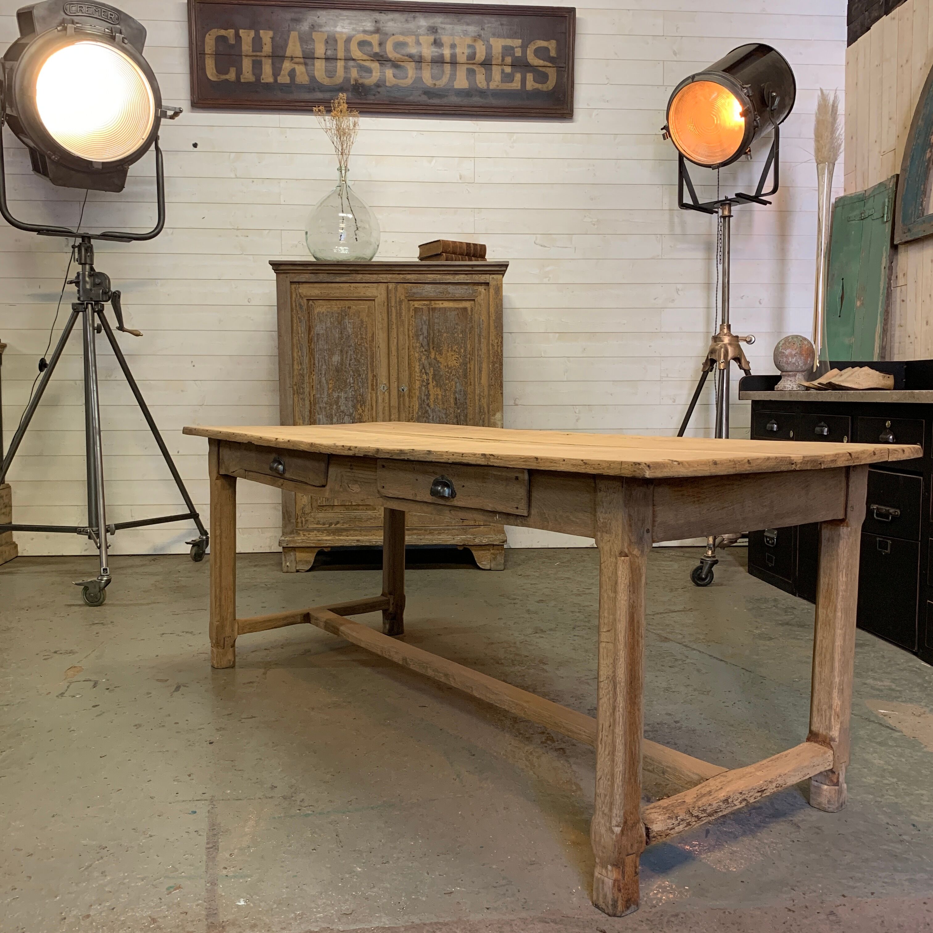 Walnut farmhouse table 1920