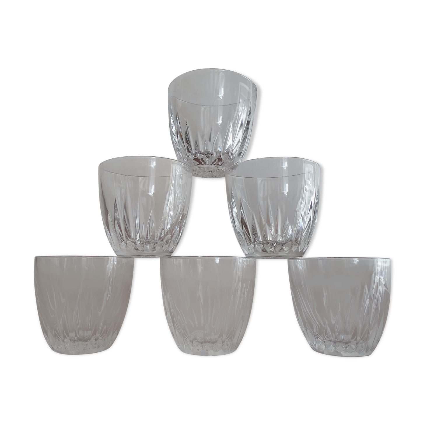 6 verres whisky cristal d'Arques Beauregard en boite