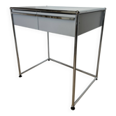 Bureau, desserte USM Haller argent mat