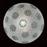 Vintage murano sphere ball pendant lamp Italy 1950s