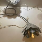 Pair of vintage flower bedside lamps